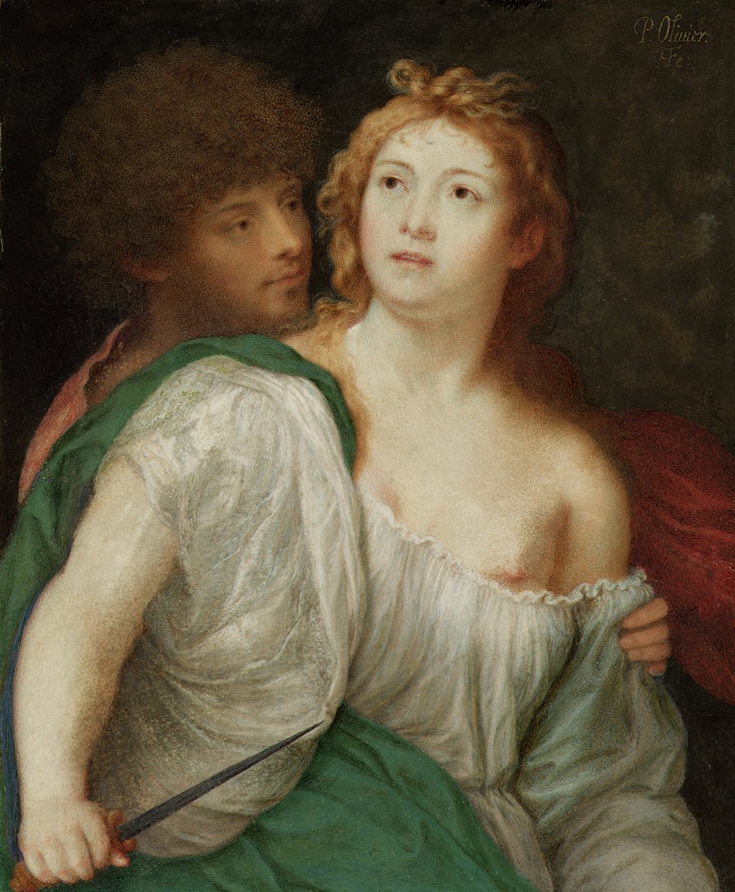 Portret van Tarquin en Lucretia door Peter Oliver