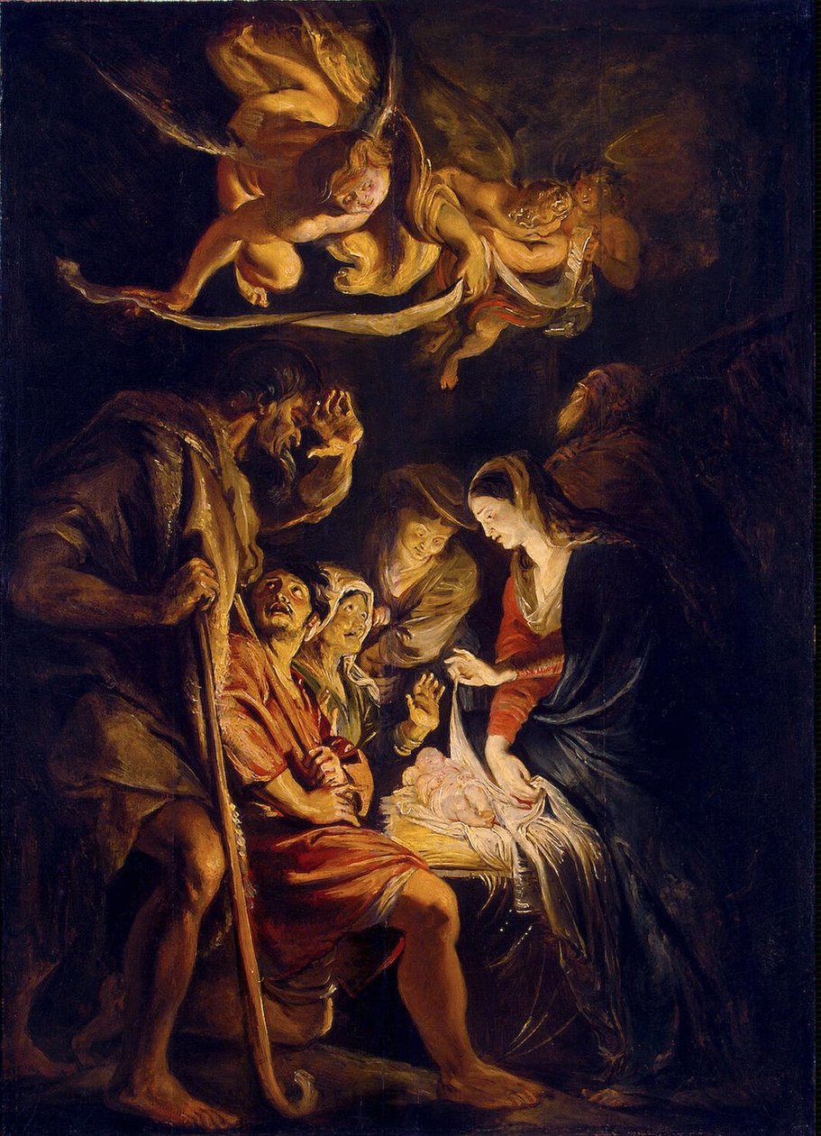 De aanbidding van de herders door Peter Paul Rubens