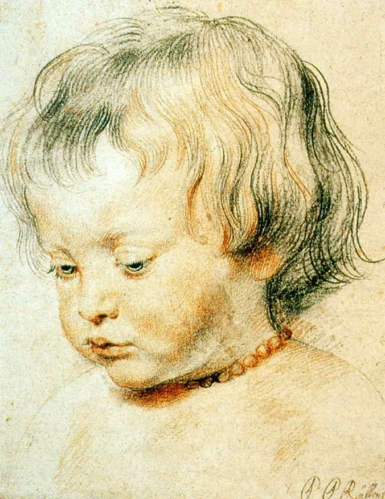 Portret van zijn zoon Nikolas door Peter Paul Rubens