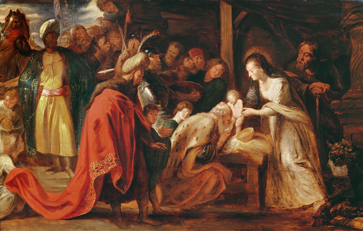 De aanbidding der wijzen, c.1617-18 door Peter Paul Rubens