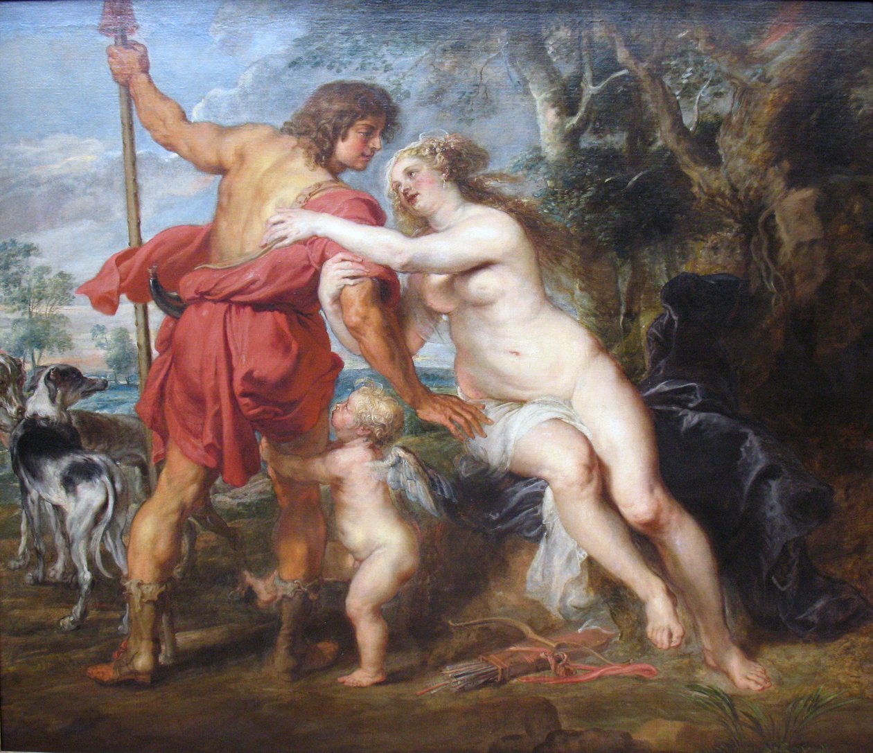 Venus en Adonis door Peter Paul Rubens