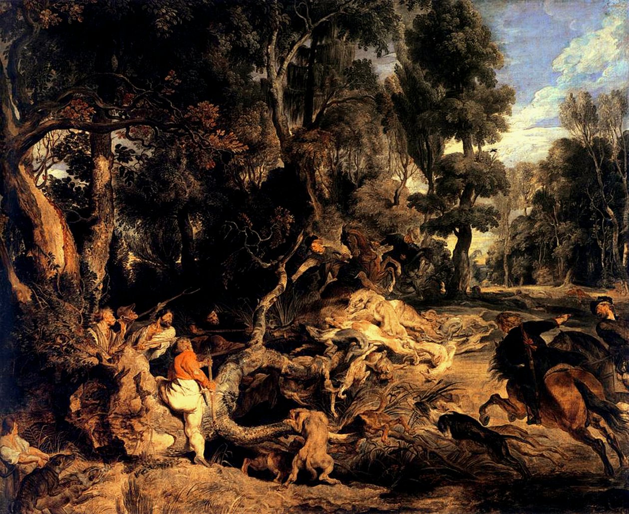 Wildezwijnenjacht door Peter Paul Rubens