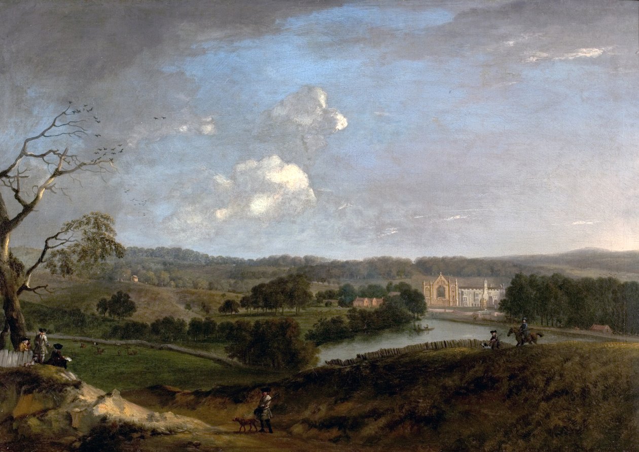 Westelijk uitzicht op Newstead Abbey, Nottinghamshire, 1726 door Peter Tillemans