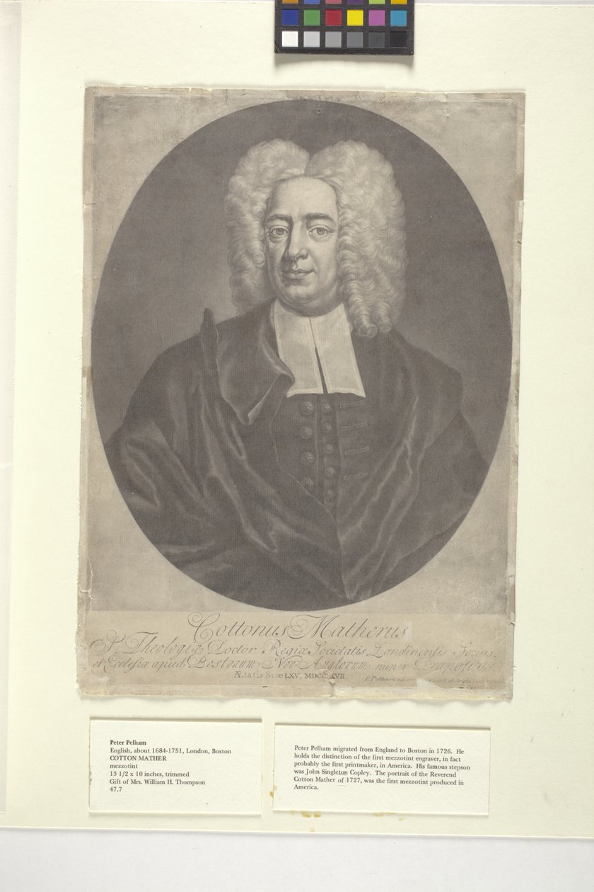 Cotton Mather door Peter (after) Pelham