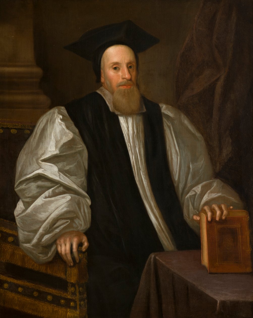 Portret van John Bridgeman, Bisschop van Chester (1577-1652), ca. 1638-52 door Peter (attr.to) Lely