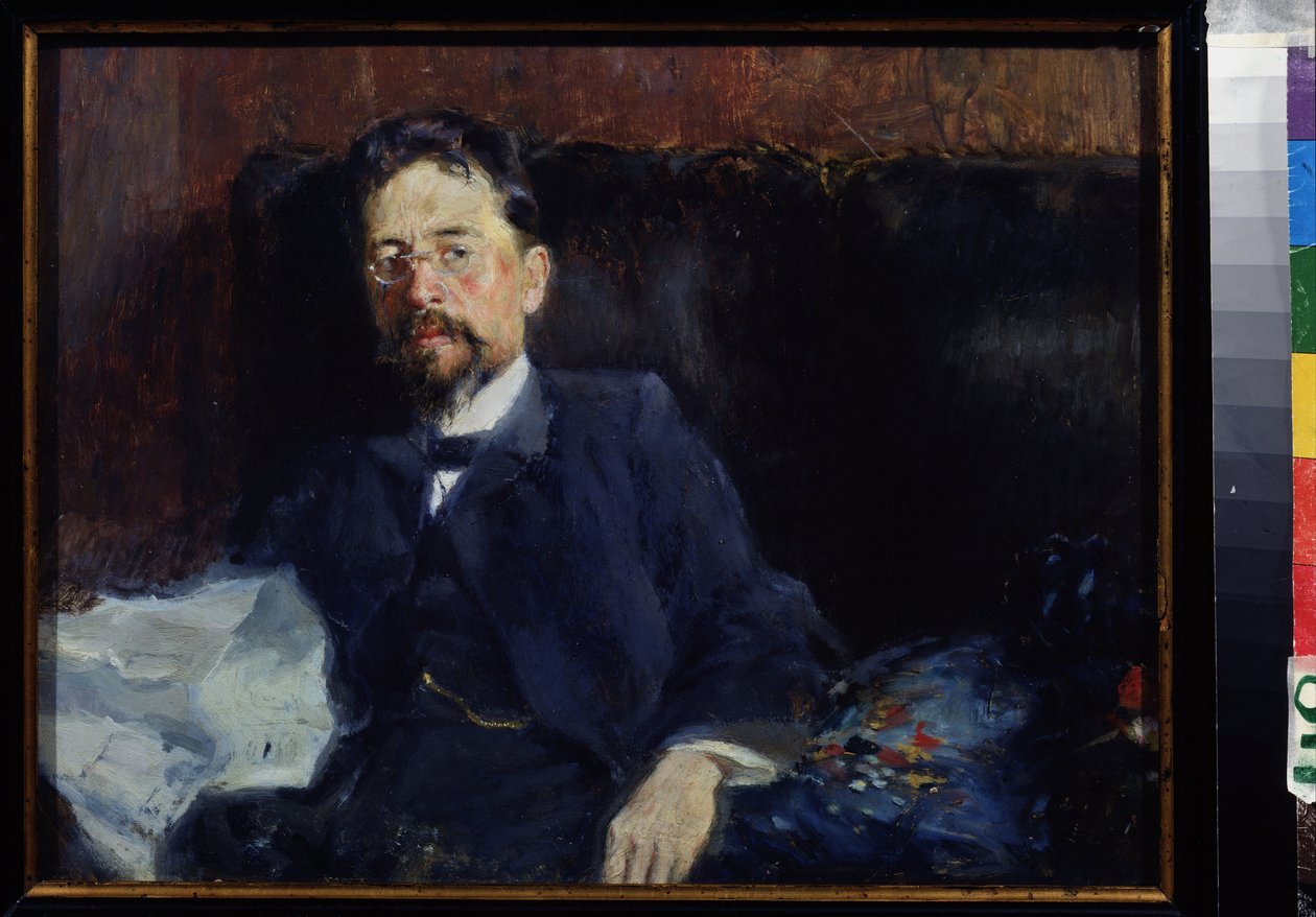Portret van de schrijver Anton Tsjechov (1860-1904) door Peter Alexandrovich Nilus