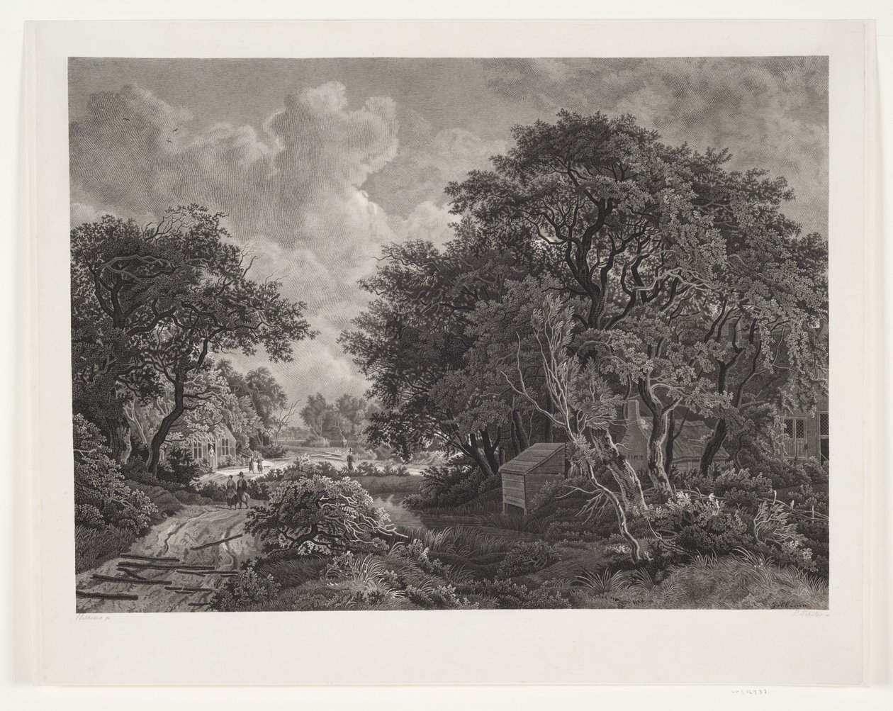 Weg door een Dorp met Hoge Bomen door Peter Christian Schøler
