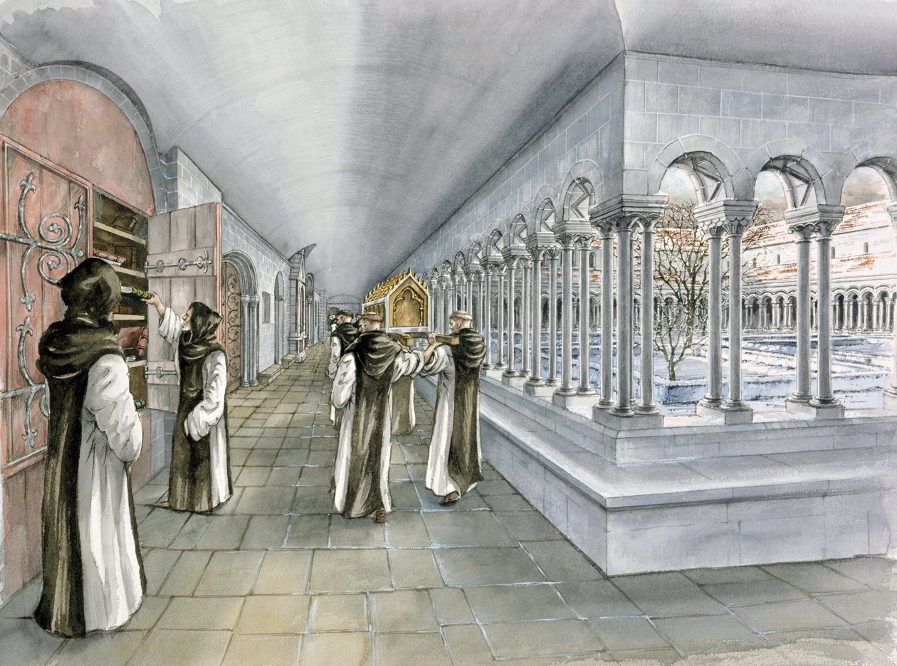 Rievaulx Abbey, 13e eeuw door Peter Dunn