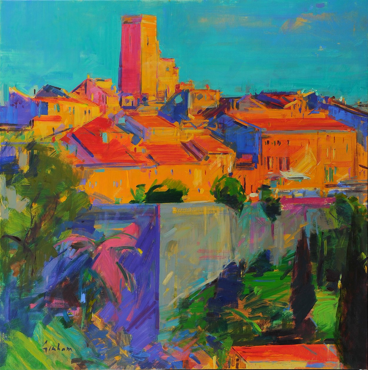 Saint-Paul de Vence, Gouden Licht, 2022 door Peter Graham