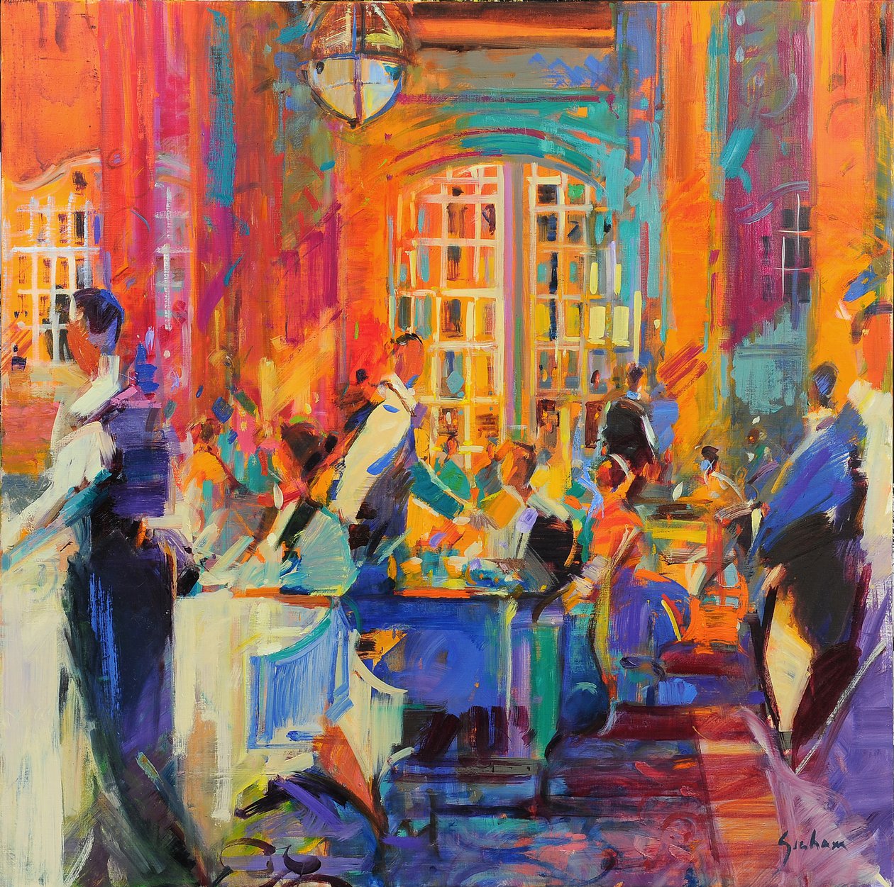 Het paleis, San Francisco, 2021 (olieverf op doek) door Peter Graham