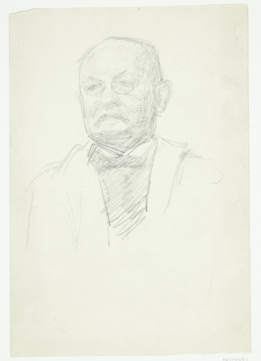 Portret van de schilder Kristian Zahrtman. Borstbeeld door Peter Hansen