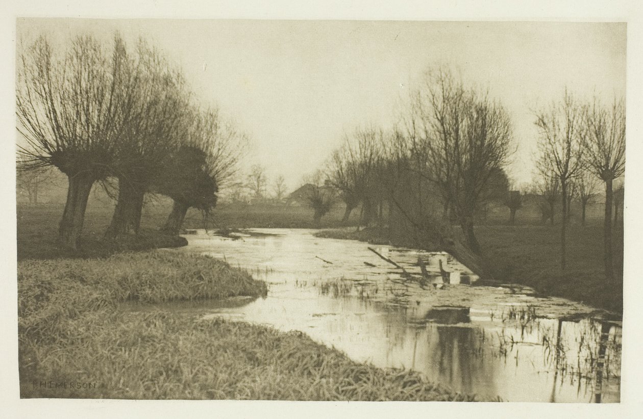 Een achterwater aan de Lea door Peter Henry Emerson