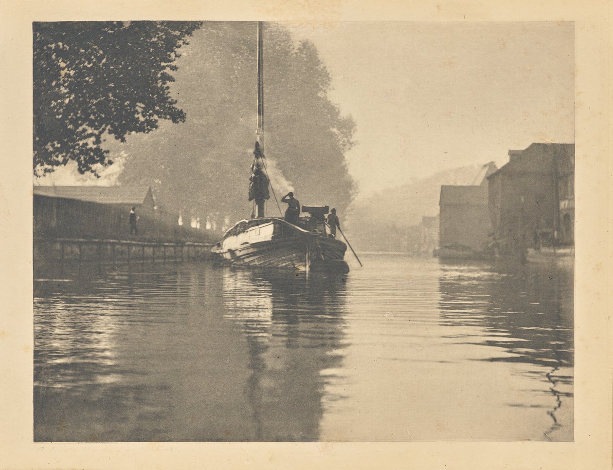 [Een mistige ochtend in Norwich] door Peter Henry Emerson