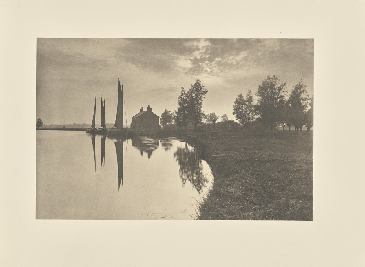 Cantley: wherries wachten op het keren van het tij door Peter Henry Emerson