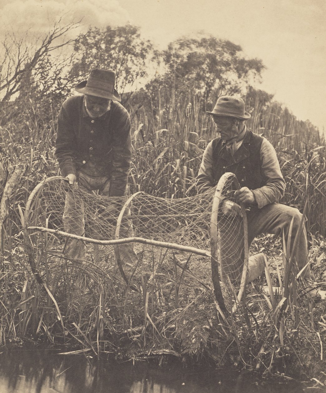 Het boognet opzetten door Peter Henry Emerson