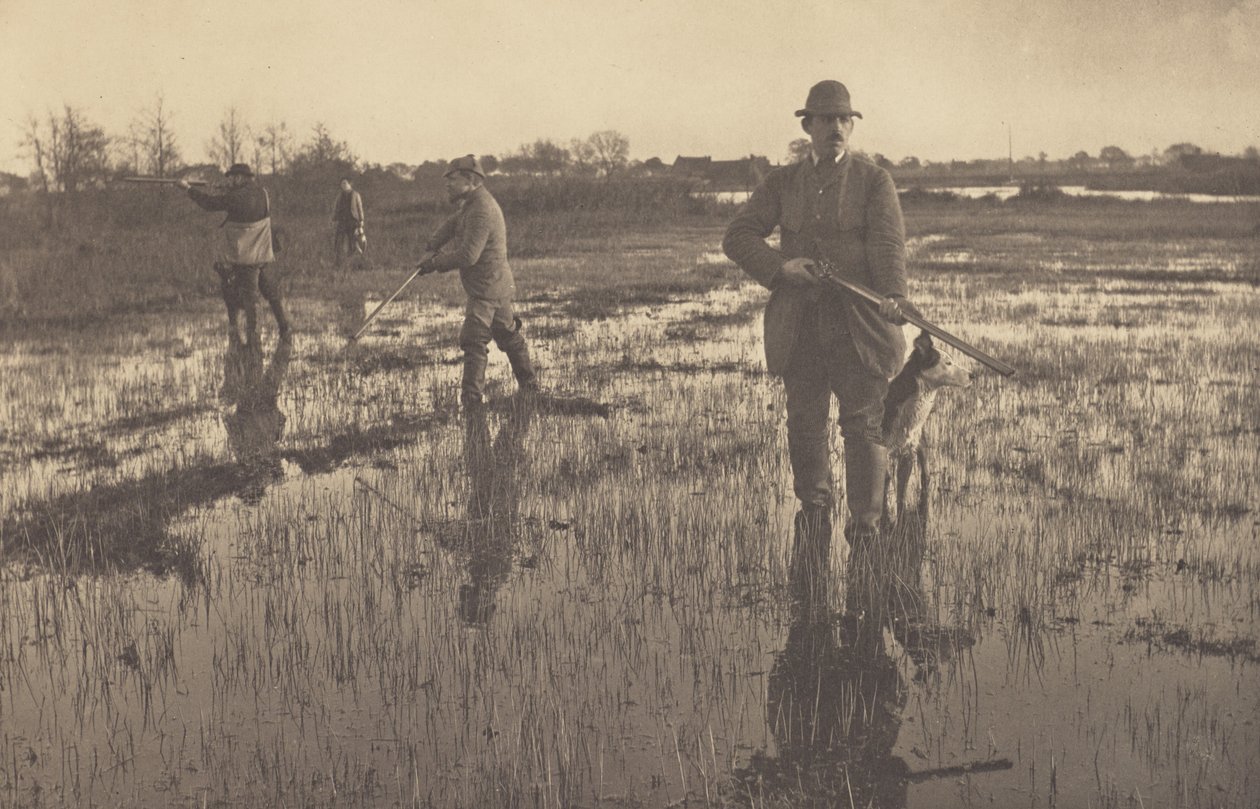 Jacht op watersnippen door Peter Henry Emerson