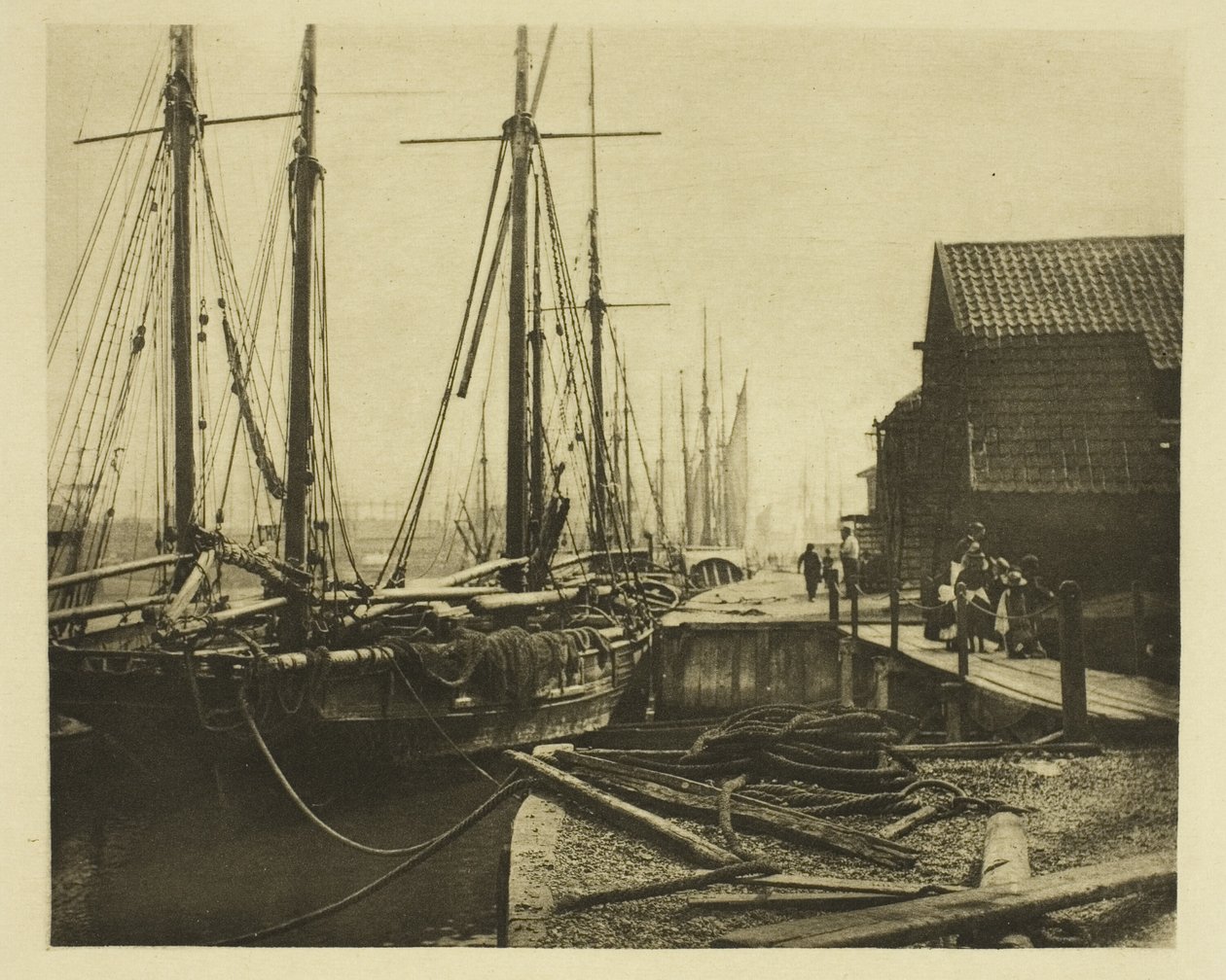 De kades tijdens het eten door Peter Henry Emerson