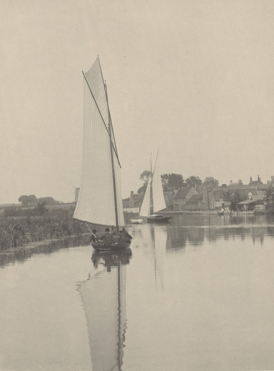 Het dorp Horning,1886 (foto) door Peter Henry Emerson