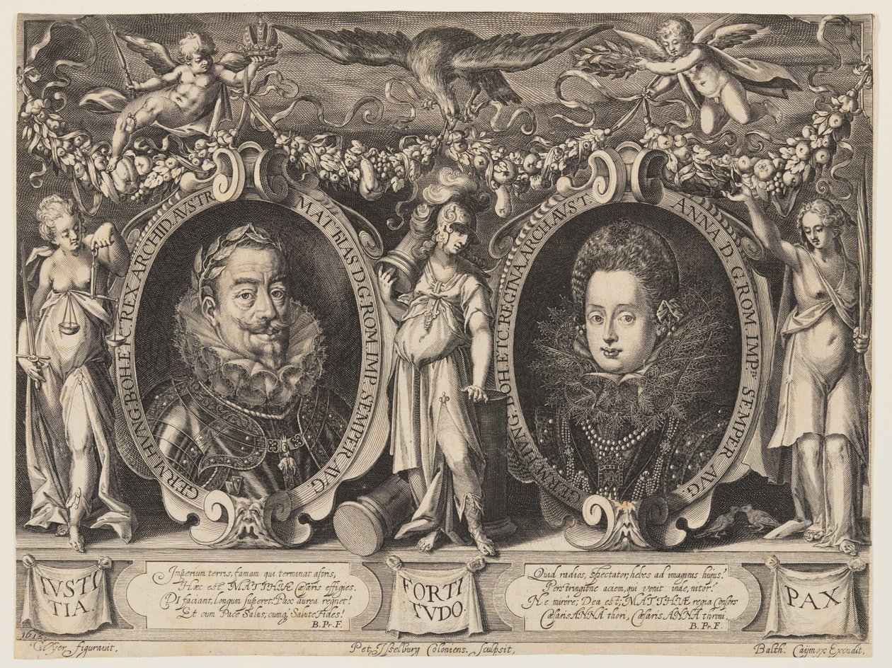 Keizer Matthias en keizerin Anna door Peter Isselburg