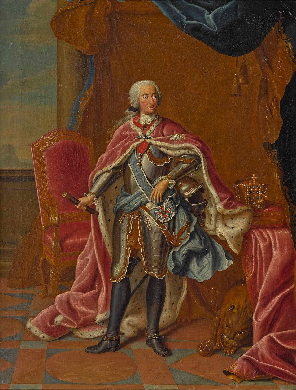 Portret van Karel VII, Heilige Roomse Keizer 1697-1745, 1743 door Peter Jacob Horemans