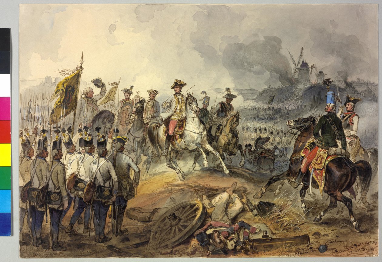 Eerste coalitieoorlog. 1.3.1793. Slag bij Aldenhoven 1793 door Peter Johann Nepomuk Geiger