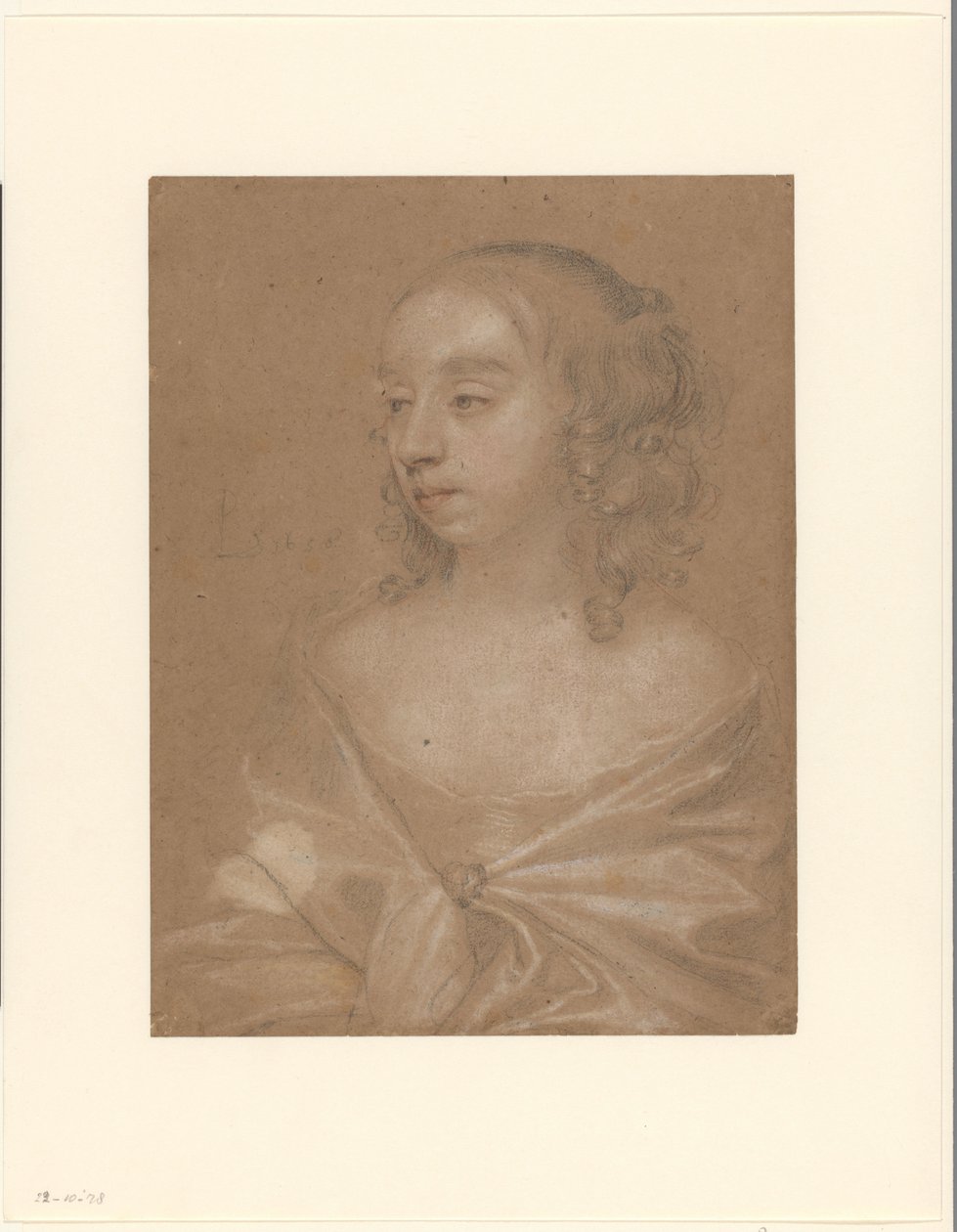 Portret van een onbekende vrouw door Peter Lely (Sir)
