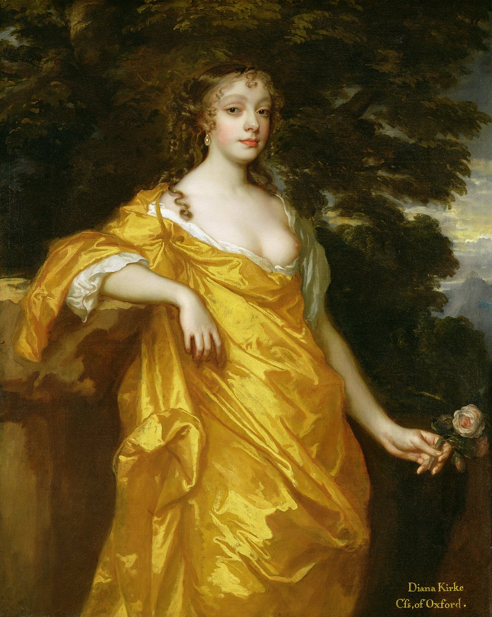 Diana Kirke, later gravin van Oxford door Peter Lely