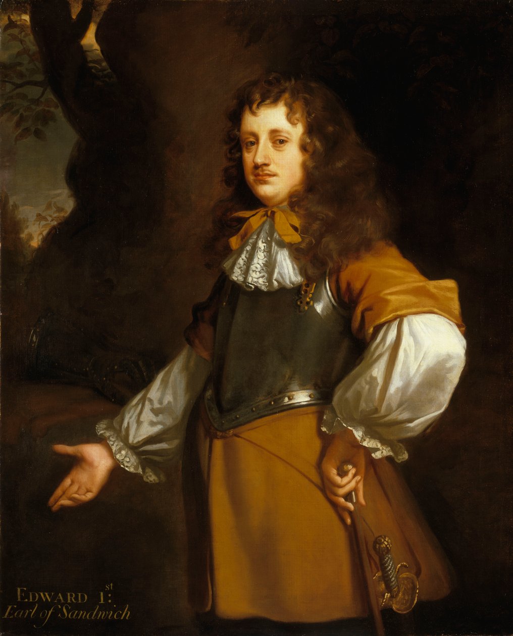 Edward Montagu door Peter Lely