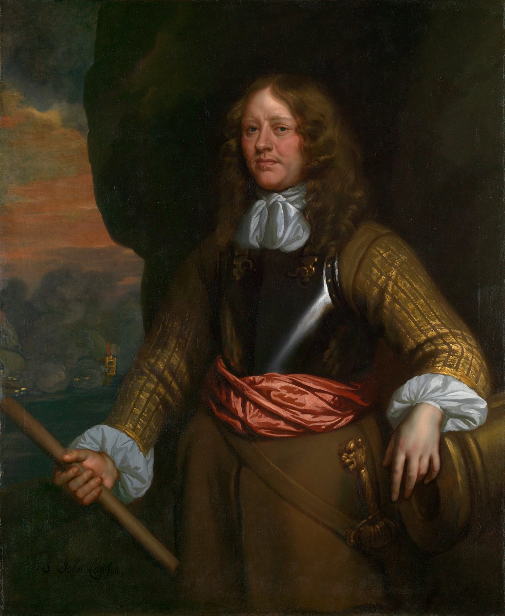 Vlaggendragers van Lowestoft: Admiraal Sir John Lawson door Peter Lely