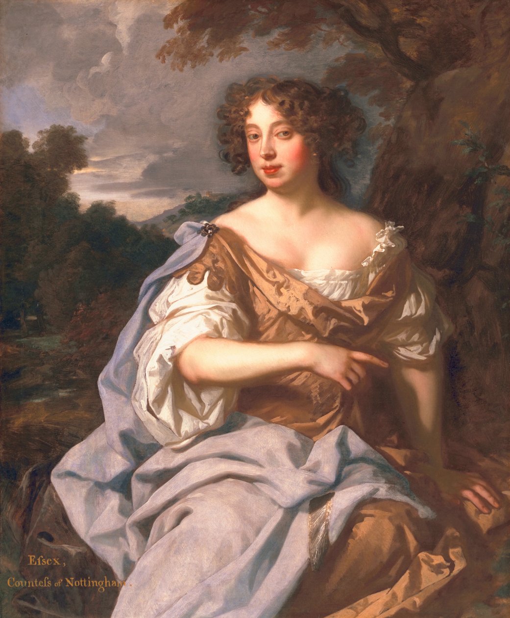 Lady Essex Finch, later gravin van Nottingham, ca. 1675 door Peter Lely