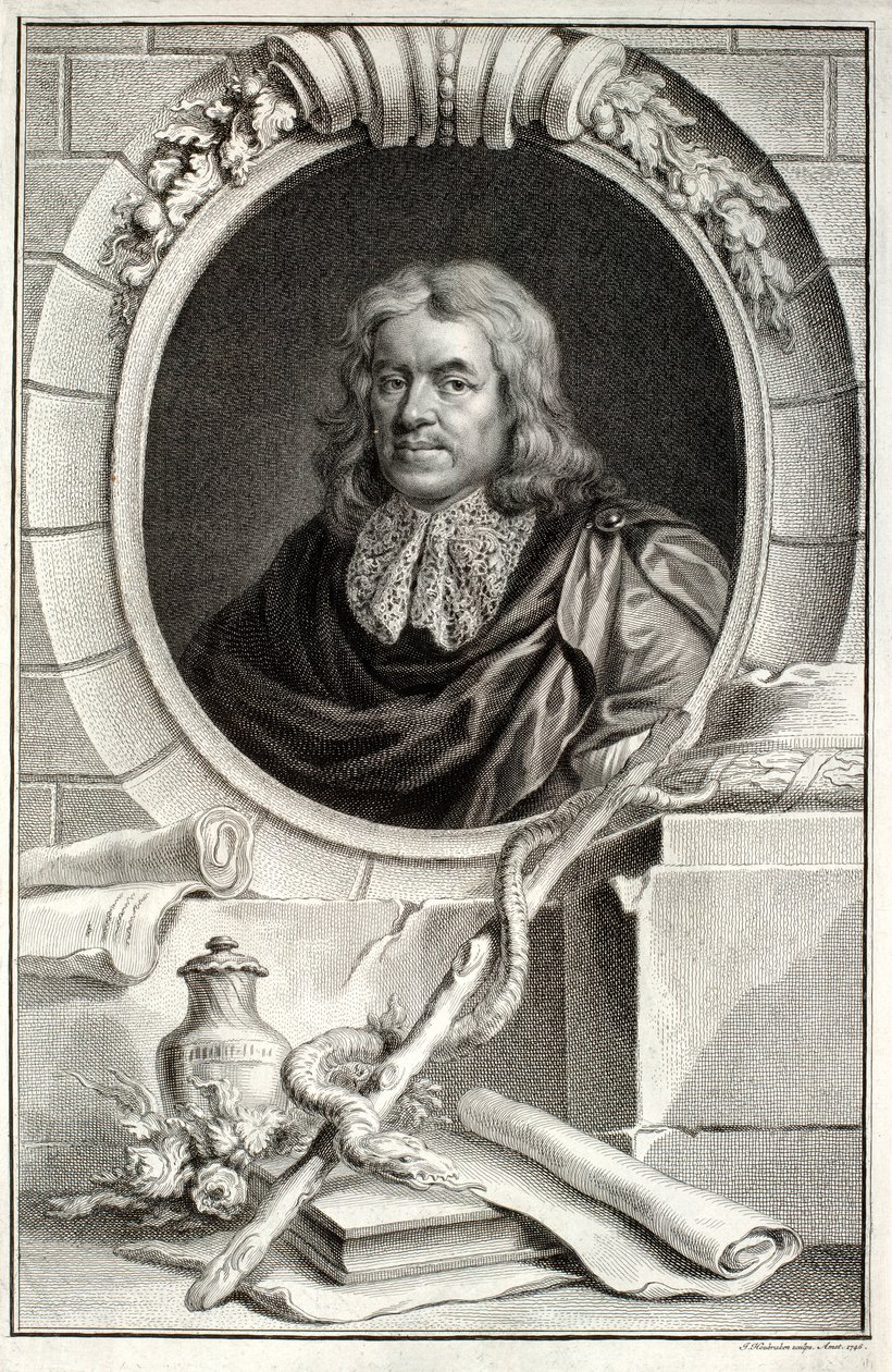 Thomas Sydenham, gegraveerd door Jacobus Houbraken (1698-1780) gepubliceerd in Amsterdam, 1746 door Peter Lely
