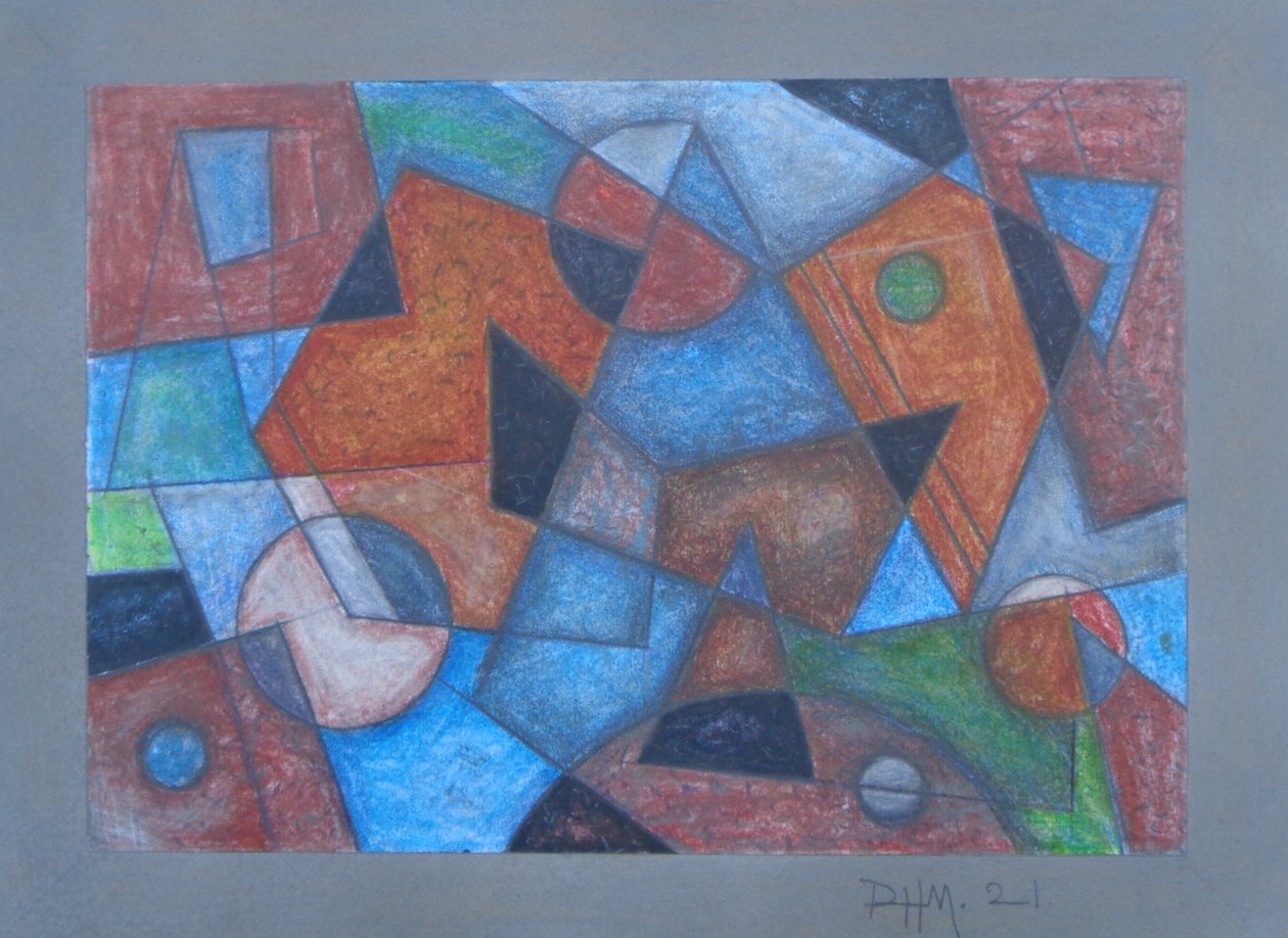 OPWAARTSE STUWKRACHT, 2021 (ACRYL OP BOARD) door Peter McClure