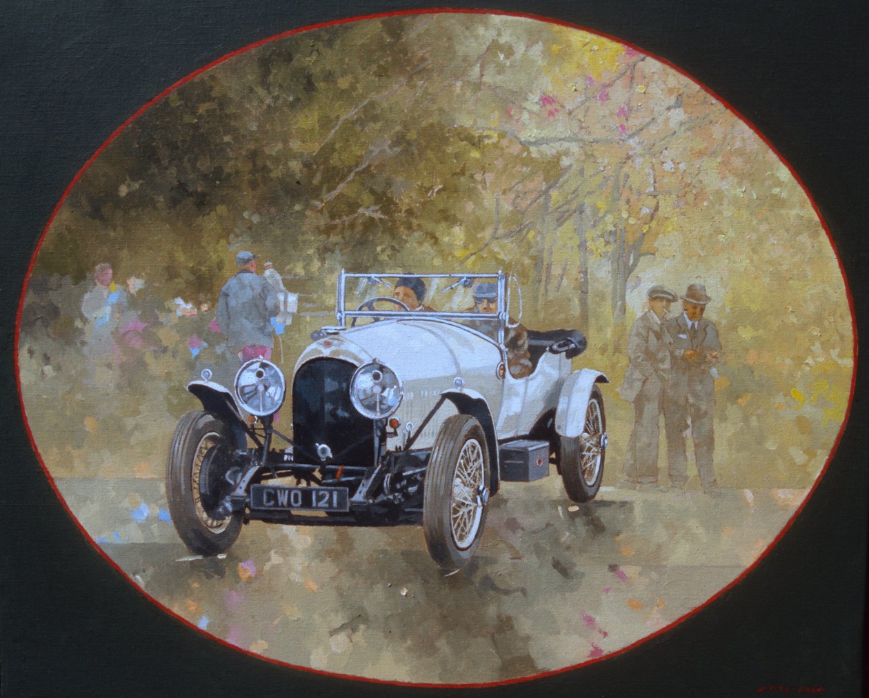 3 liter Bentley bij Kelmarsh door Peter Miller