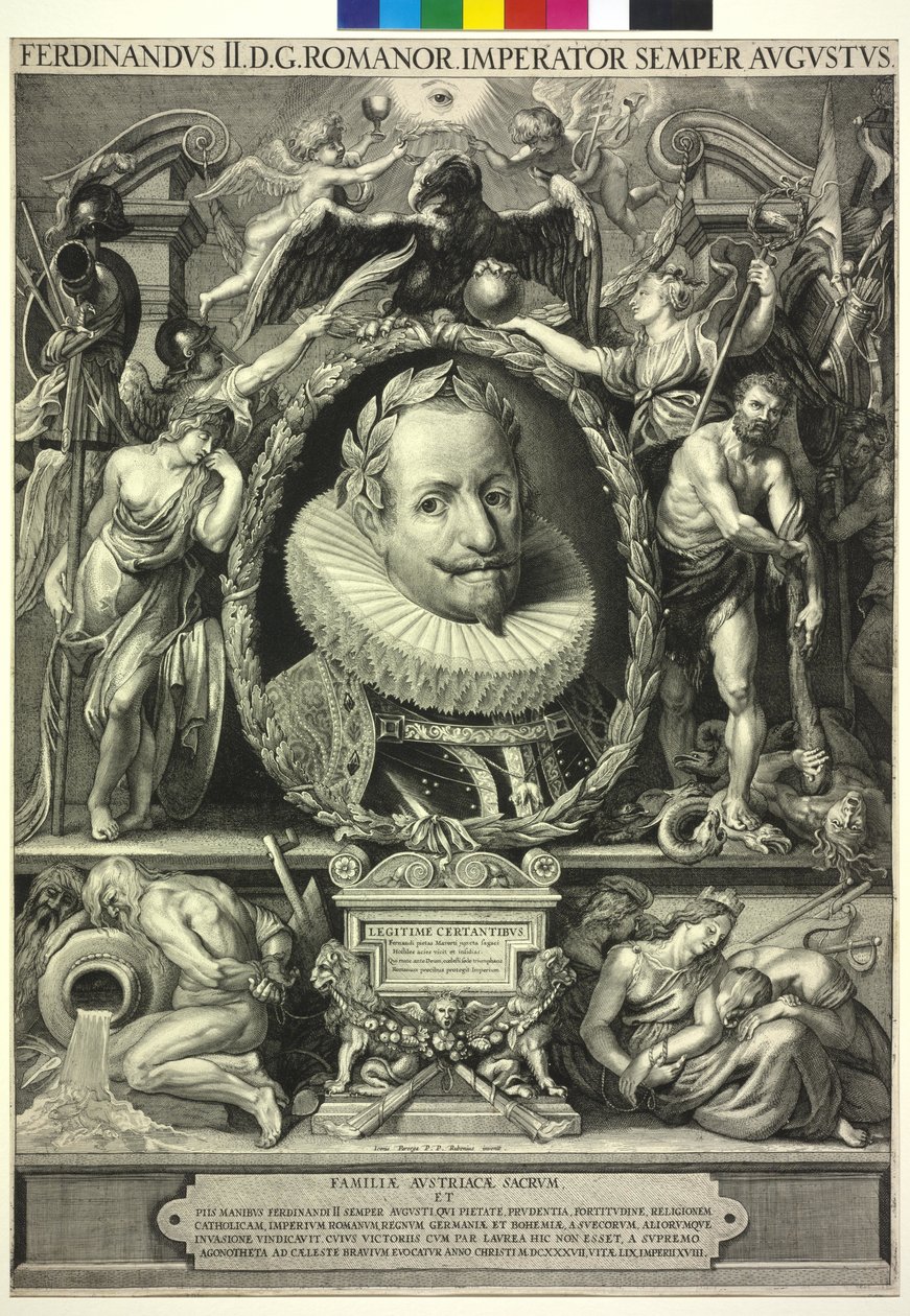 Heilige Roomse Keizer Ferdinand II door Peter Paul (after) Rubens