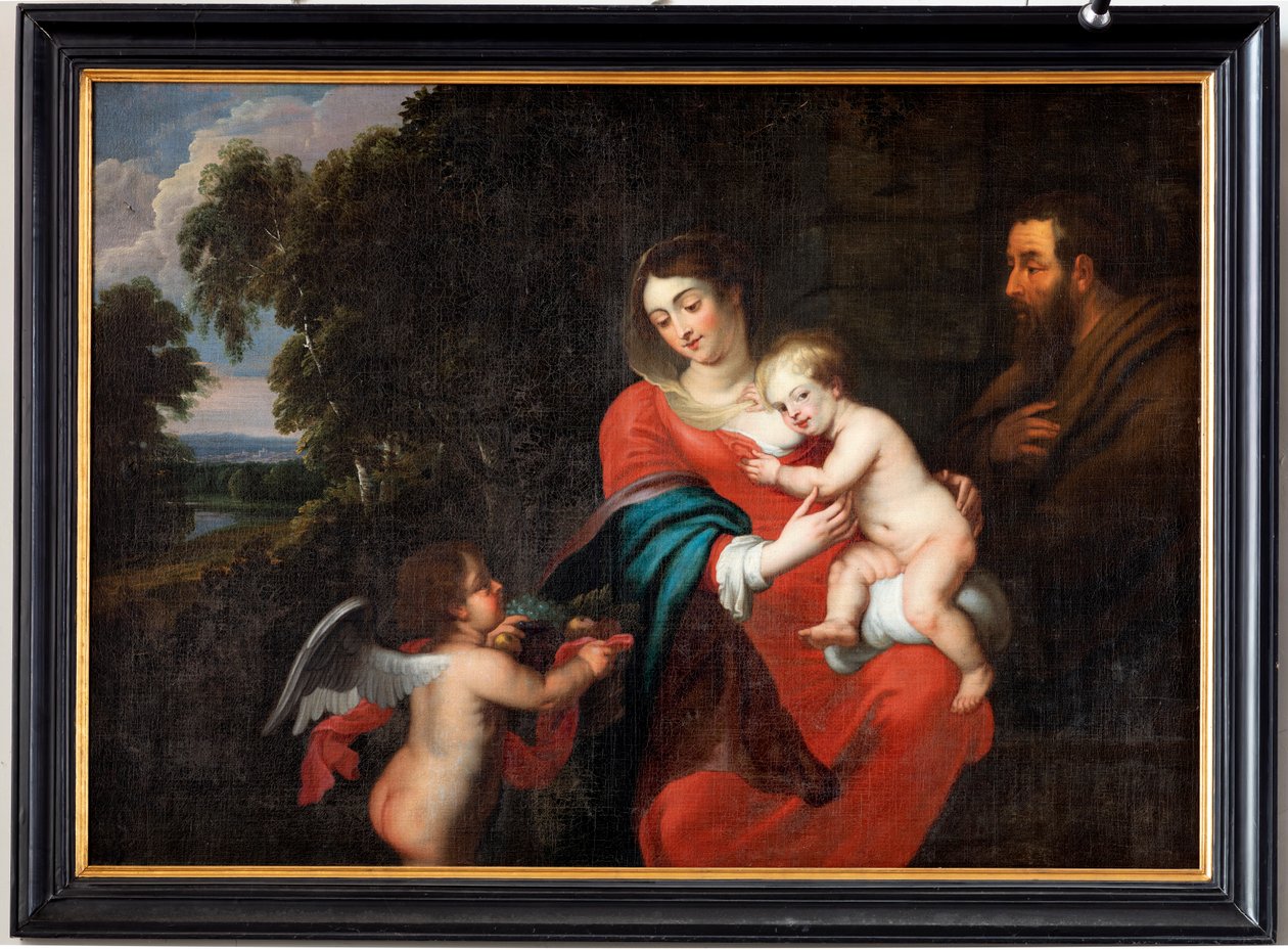 Heilige familie met een engel, Tsysssens of Jacques D