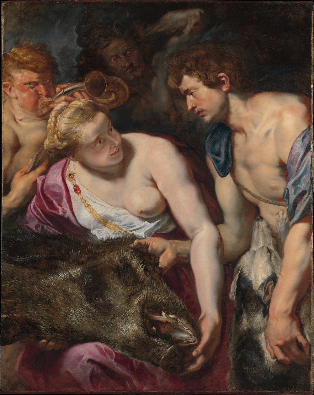Atalanta en Meleager door Peter Paul Rubens