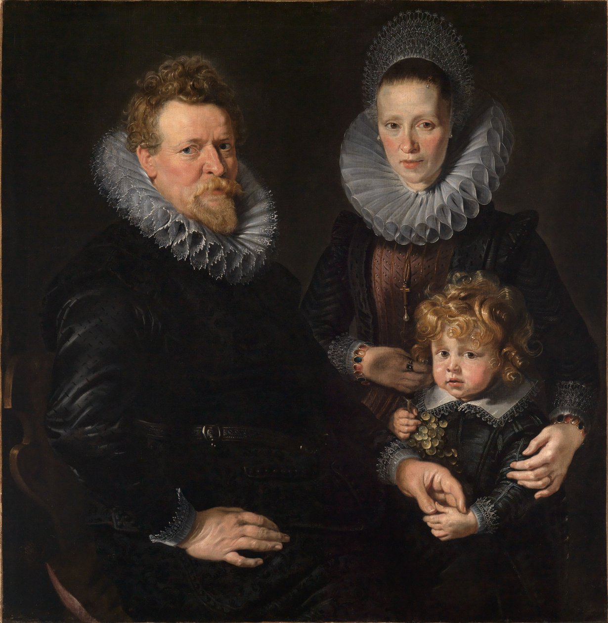 Portret van de Brusselse goudsmid Robert Staes, zijn vrouw Anna en hun zoon Albert door Peter Paul Rubens