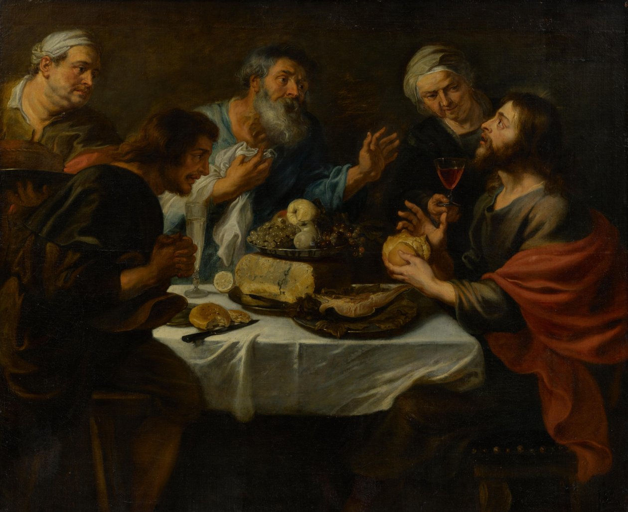 Christus in Emmaüs door Peter Paul Rubens