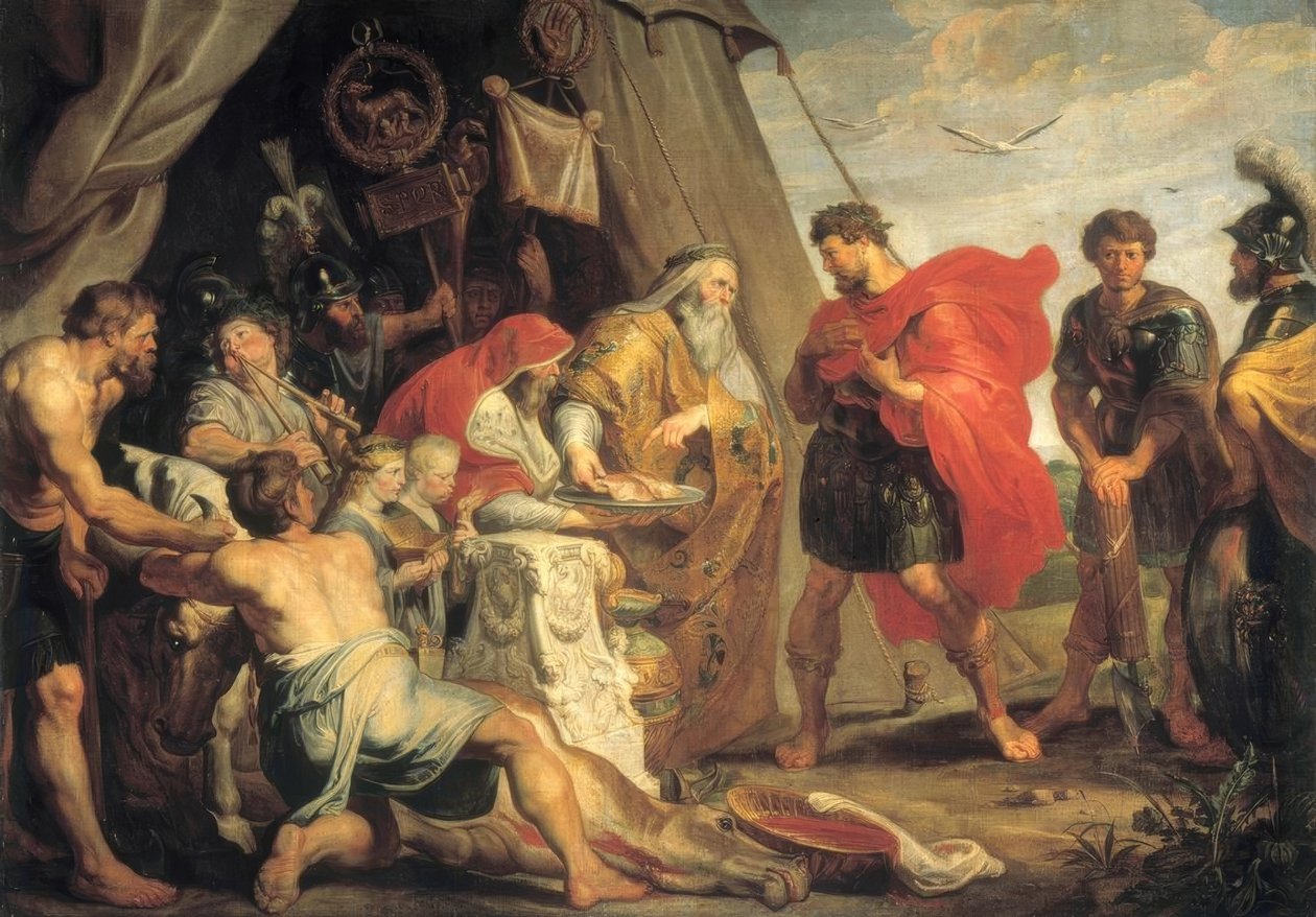 Het duiden van de voortekenen door Peter Paul Rubens