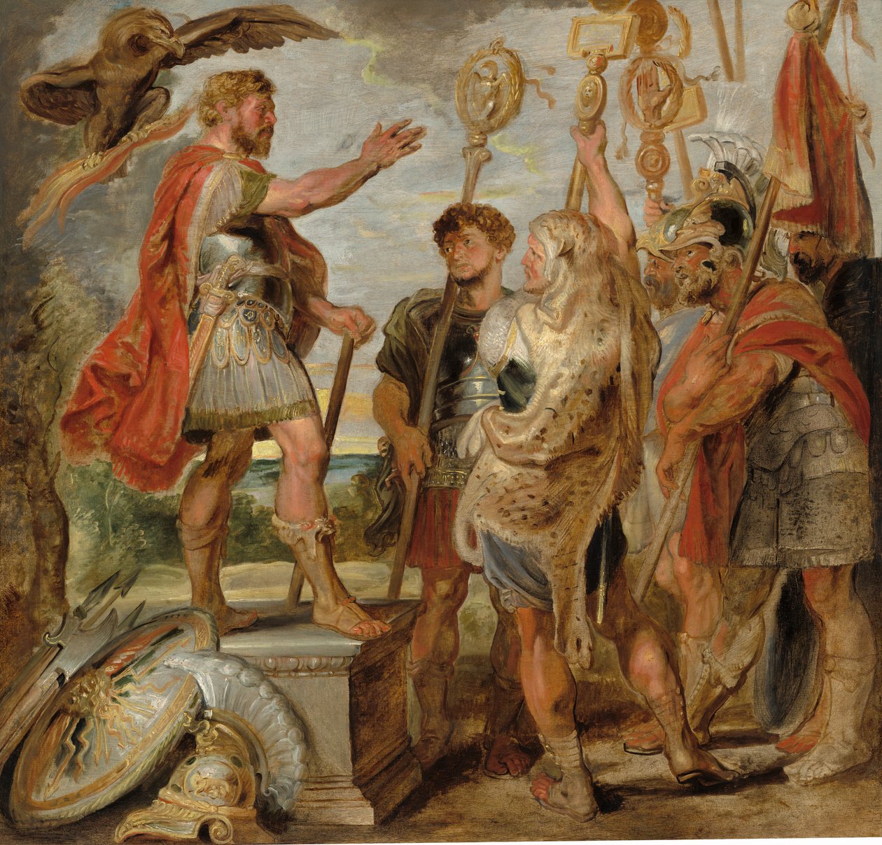 Decius Mus spreekt de legioenen toe, waarschijnlijk 1616 door Peter Paul Rubens