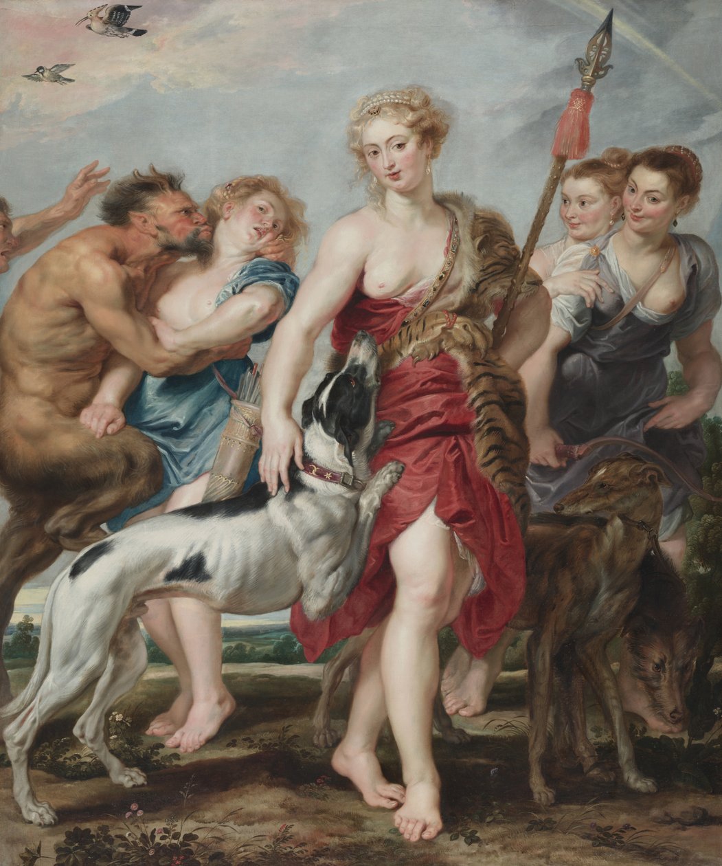 Diana en Haar Nimfen Vertrekken voor de Jacht, c.1615 door Peter Paul Rubens