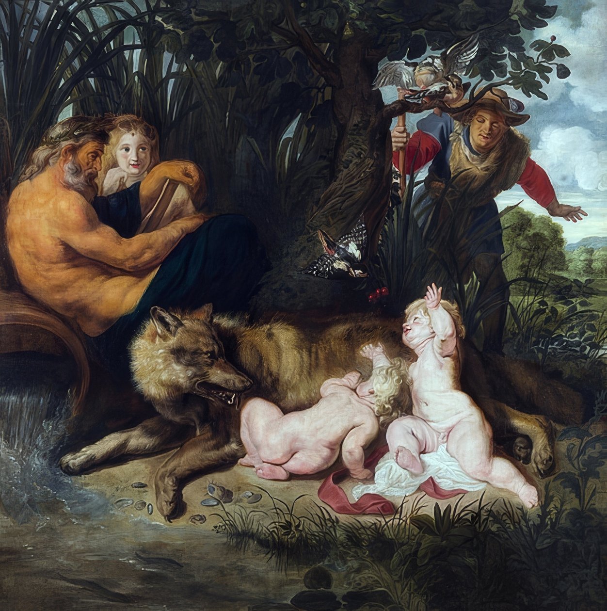 De vondst van Romulus en Remus. 1612 door Peter Paul Rubens