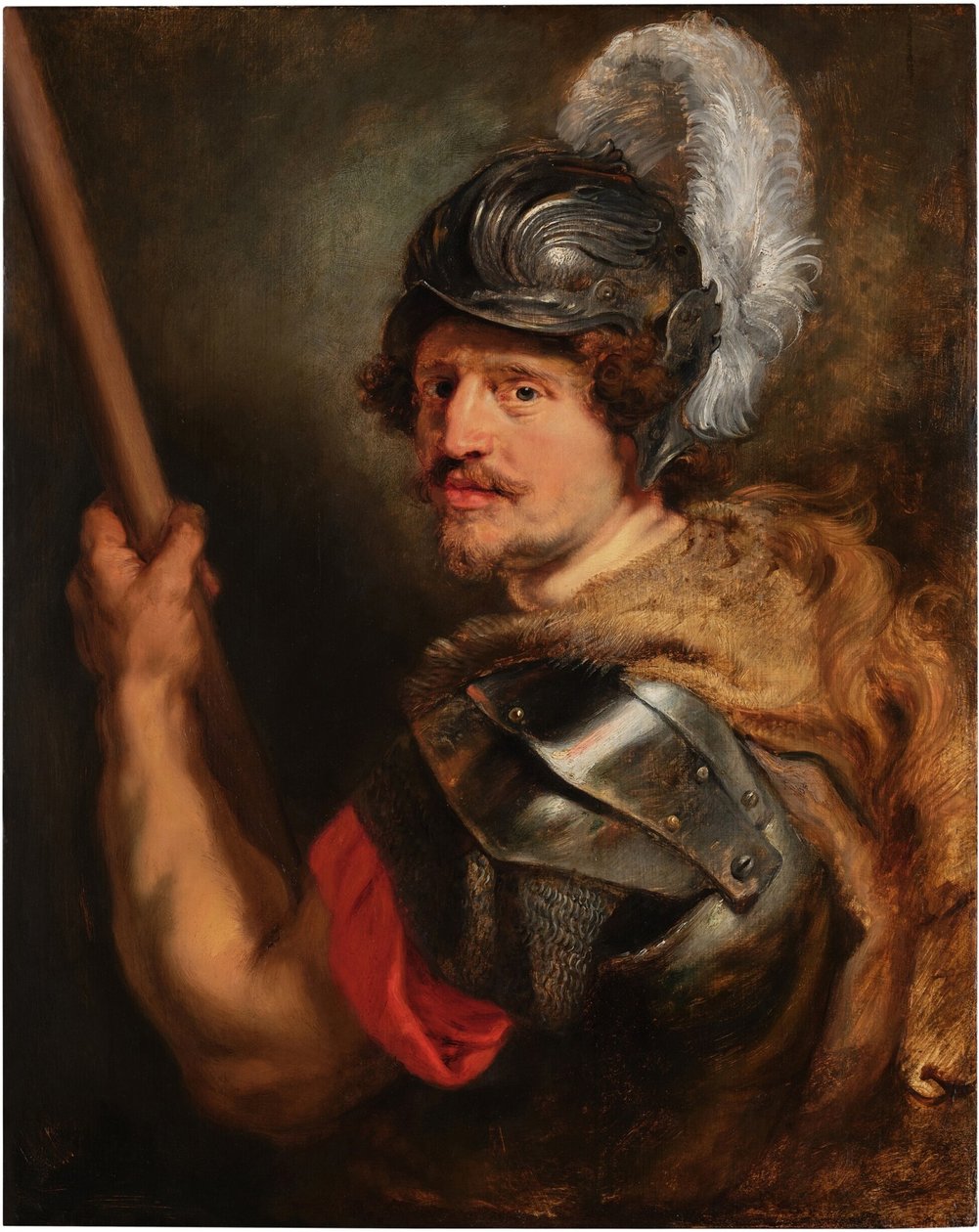 Engels:  Portret van een man als de god Mars door Peter Paul Rubens