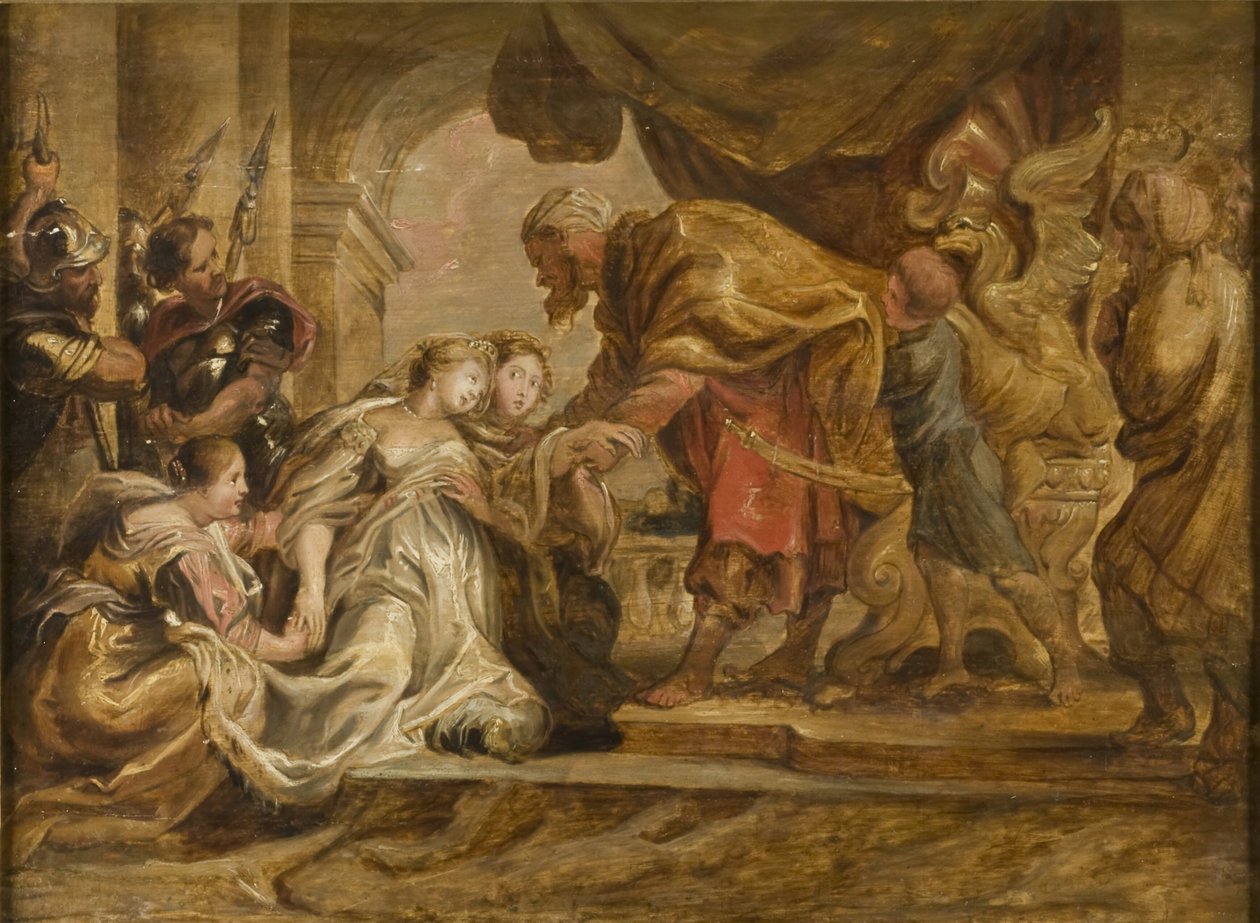 Esther en Ahasveros door Peter Paul Rubens