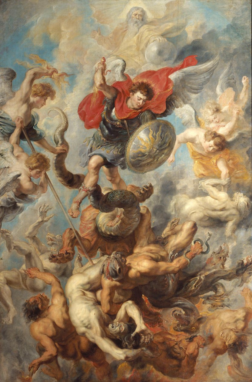 De val van de opstandige engelen door Peter Paul Rubens