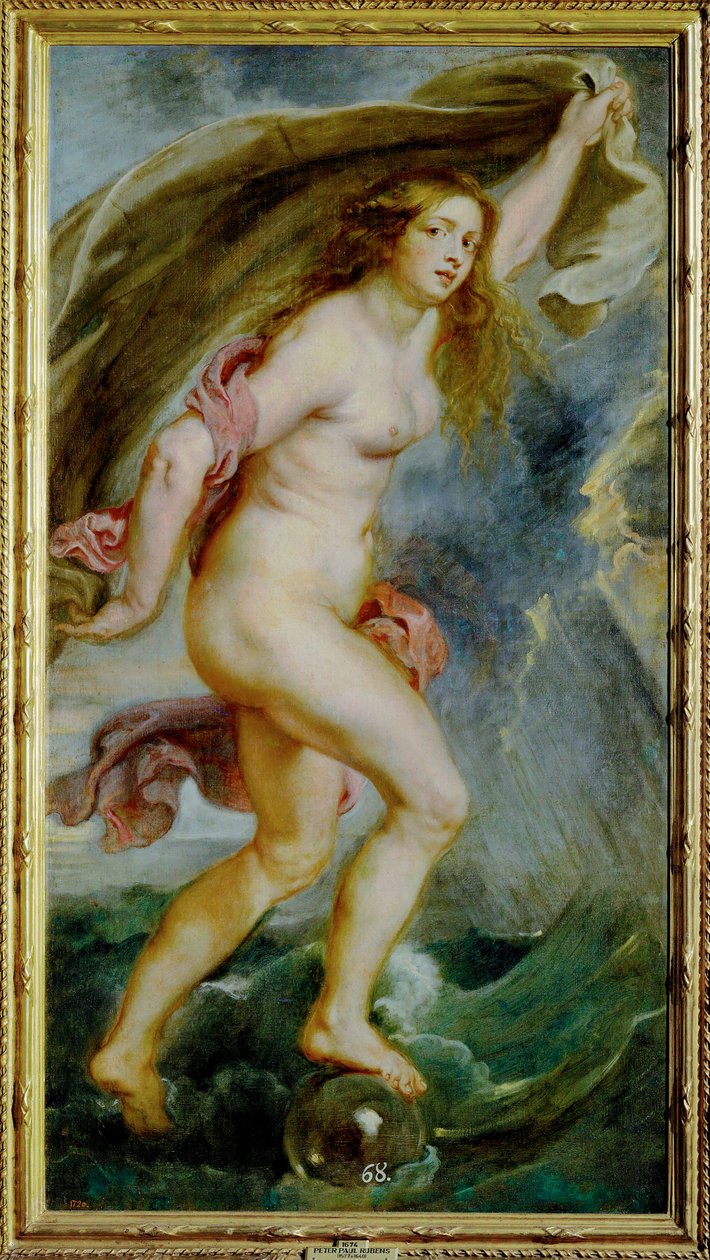 Fortune, geschilderd voor de Torre de La Parada (schilderij op doek) door Peter Paul Rubens