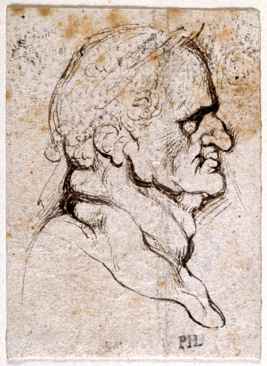 Galba, uit tien tekeningen van acht van de eerste twaalf Caesars, naar de medailles van Giovanni da Cavino door Peter Paul Rubens
