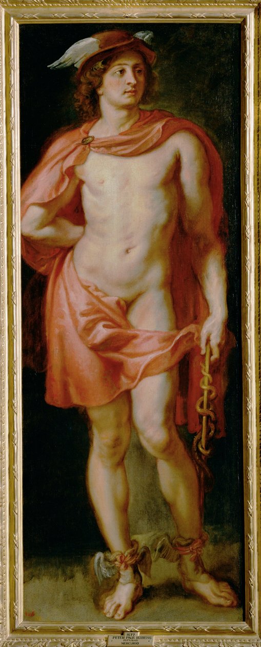 God Mercurius, geschilderd voor de Torre de La Parada (schilderij op doek) door Peter Paul Rubens