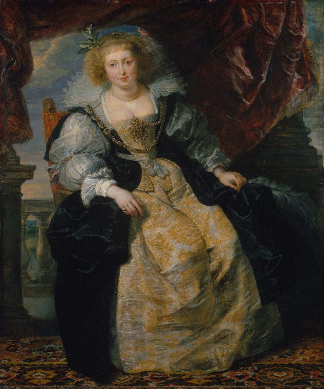 Helena Fourment in haar trouwjurk door Peter Paul Rubens