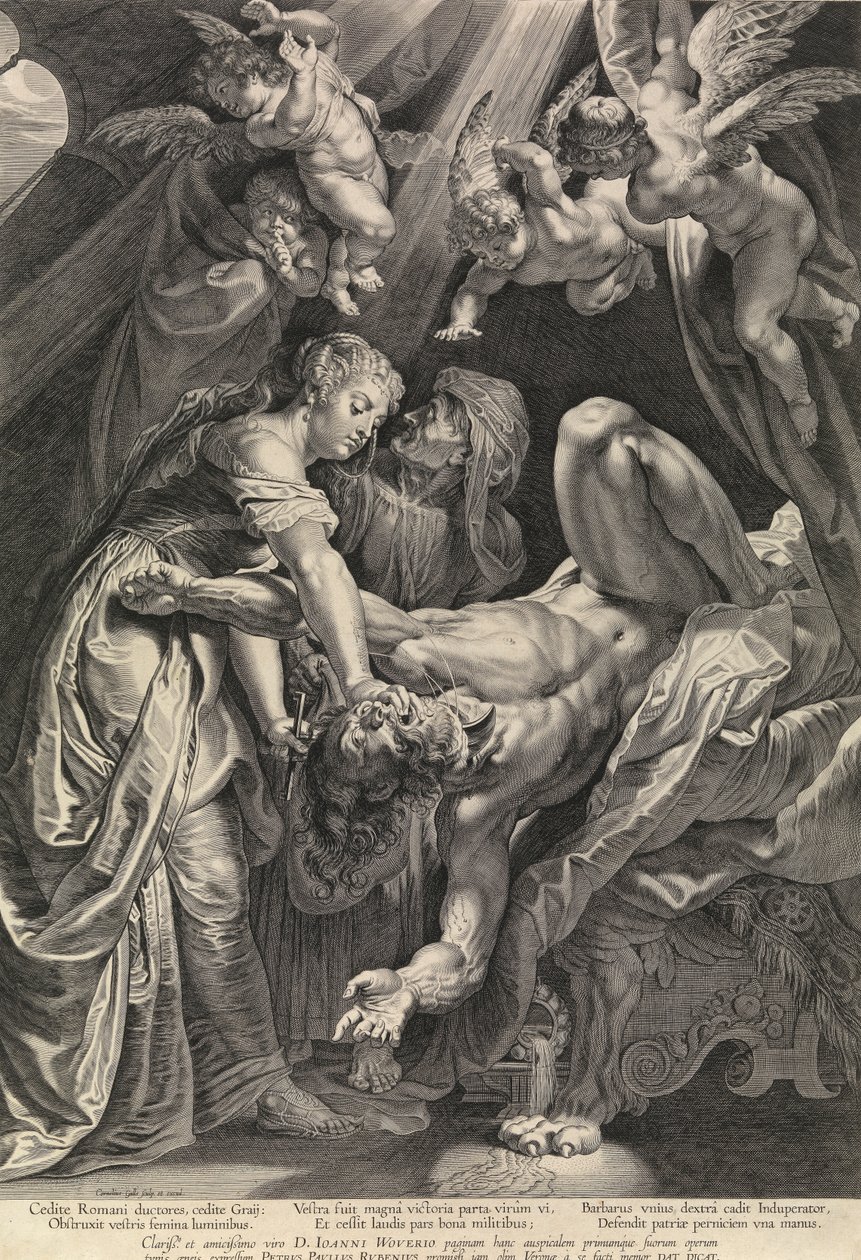 Judith en Holofernes (gravure) door Peter Paul Rubens